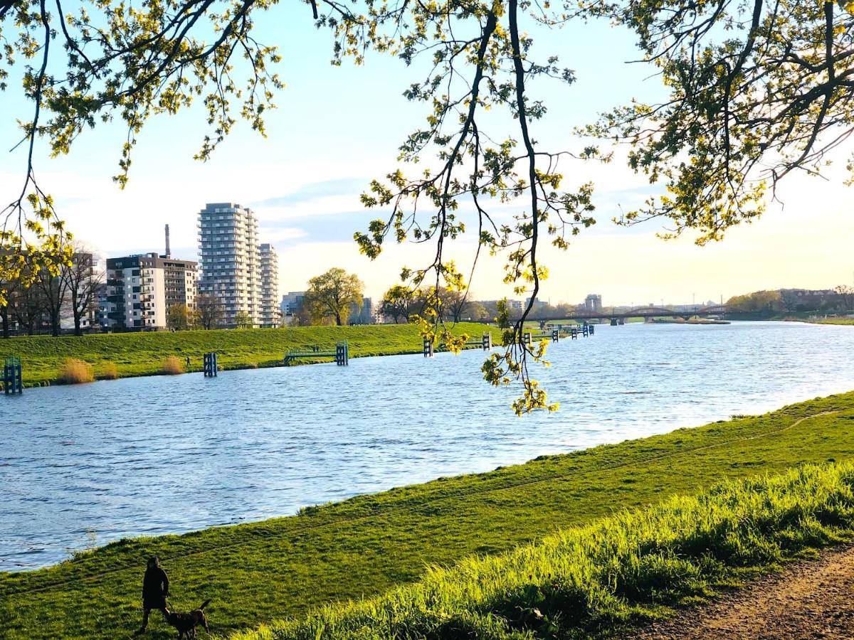Apartament Z Tarasem I Widokiem Na Odre Breslavia Exterior foto